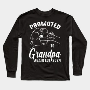 Promoted to Grandpa Again 2024 Long Sleeve T-Shirt